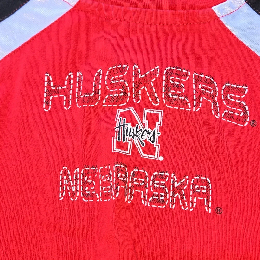 Vintage Starter Nebraska Huskers 6/9M Red Black Onesie